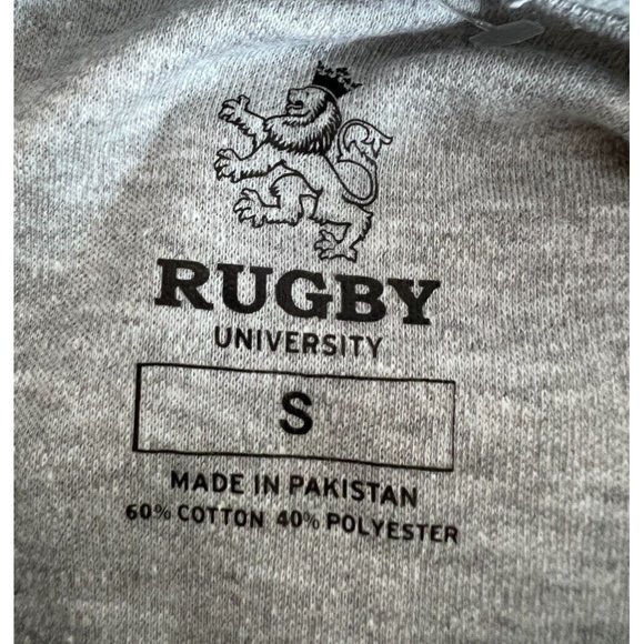 Rugby University Men's Gray Liquid Touch Short Sleeve Polo Shirt Size S - Picture 5 of 5